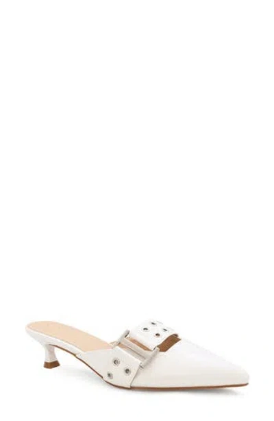 Yoki Kitya Kitten Heel Mule In White