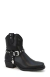Yoki Krizel Buckle Western Boot In Black
