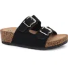 Yoki Lorayn 10 Double Buckle Platform Sandal In Black