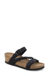 Yoki Lorayn Braided Strap Wedge Sandal In Black