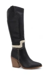 Yoki Rebbah Faux Shearling Trim Boot In Black
