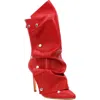 Yoki Slouch Foldover Boot In Animal Print