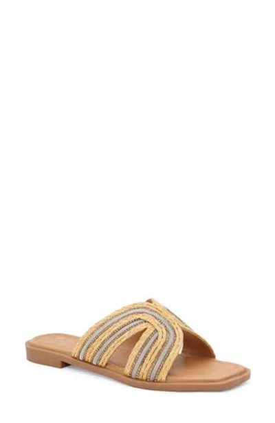 Yoki Suzana Slide Sandal In Natural/gold