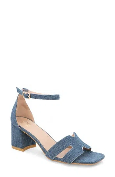 Yoki Tavin Ankle Strap Sandal In Denim