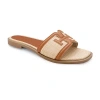 Yoki Womens Isabel-52 Flat Sandals In Brown