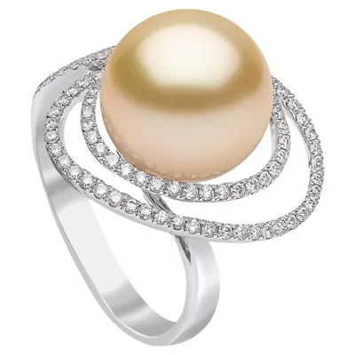 Pre-owned Yoko London 18ct White Gold South Sea "aurora" Ring