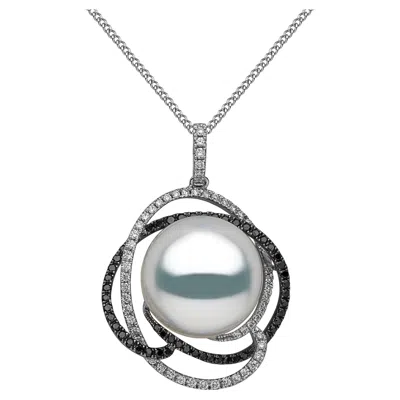 Pre-owned Yoko London 18ct White Gold South Sea "eclipse" Pendant