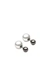Yoko London 18k Black Gold South Sea Pearl Earrings In Metallic