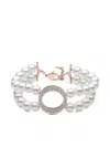Yoko London 18k Rose Gold Pearl And Diamond Bracelet In Pink