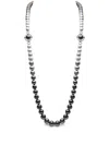 Yoko London 18k White Gold Classic Lu Pearl And Diamond Necklace In Black