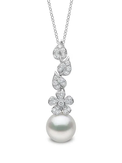 Yoko London 18k White Gold Duchess South Sea-pearl And Diamond Pendant In Silver