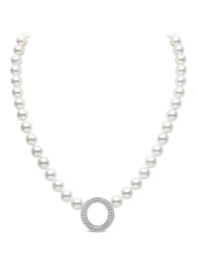 Yoko London 18k White Gold Pearl And Diamond Necklace