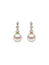 Yoko London 18k Yellow Gold Akoya Pearl And Diamond Earrings In Gold