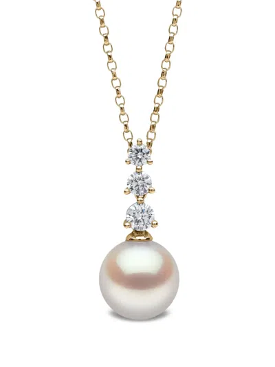 Yoko London 18k Yellow Gold Akoya Pearl And Diamond Pendant