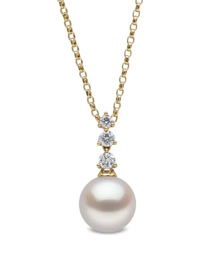 Yoko London 18k Yellow Gold Akoya Pearl And Diamond Pendant