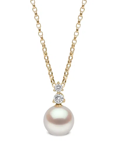 Yoko London 18k Yellow Gold Akoya Pearl And Diamond Pendant