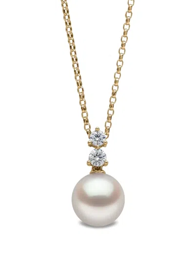 Yoko London 18k Yellow Gold Akoya Pearl And Diamond Pendant