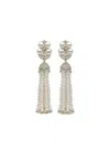 Yoko London 18k Yellow Gold Freshwater-pearl Diamond Earrings In Silver