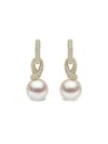 Yoko London 18k Yellow Gold Jazz Pearl And Diamonds Earrings In Gold