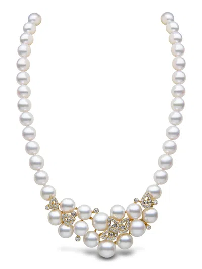 Yoko London 18k Yellow Gold Pearl And Diamond Necklace