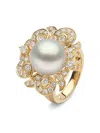 Yoko London 18k Yellow Gold Sahara South Sea-pearl And Diamond Ring In Gold