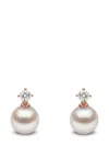 Yoko London 18kt Rose Gold Akoya Pearl And Diamond Earrings In 9