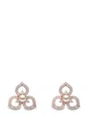 Yoko London 18kt Rose Gold Petal Akoya Pearl And Diamond Earrings In 9