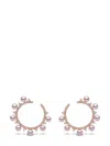 Yoko London 18kt Rose Gold Sleek Akoya Pearl And Diamond Earrings In 9