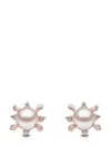 Yoko London 18kt Rose Gold Trend Akoya Pearl And Diamond Earrings In 9