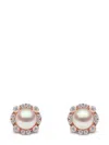 Yoko London 18kt Rose Gold Trend Freshwater Pearl And Diamond Earrings In 9