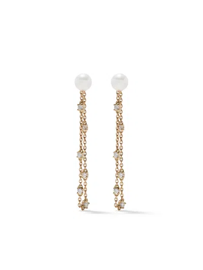 Yoko London 18kt Yellow Gold Trend Diamond Earrings In 6