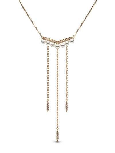 Yoko London 18kt Yellow Gold Trend Freshwater Pearl And Diamond Necklace