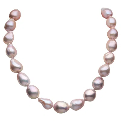 Pre-owned Yoko London Baroque Natural Colour Pink Freshwater Pearl Necklace In 18k Gold