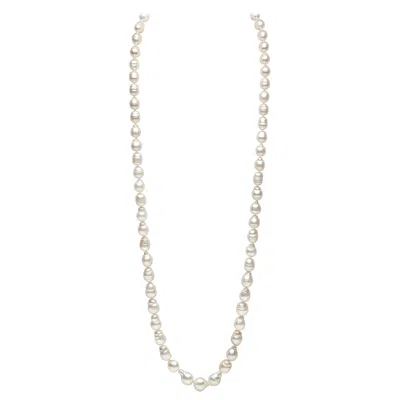Pre-owned Yoko London Baroque South Sea Pearl Necklace In 18 Karat White Gold