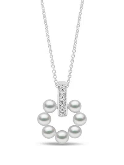 Yoko London Eclipse Akoya Pearl And Diamond Necklace In Transparent