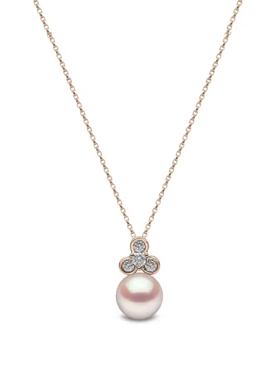 Yoko London Freshwater Pearl And Diamond Necklace In Gold