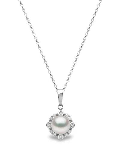 Yoko London Freshwater Pearl And Diamond Necklace In White
