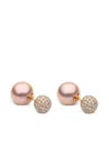 Yoko London Freshwater Pearl Diamond Earrings In Pink