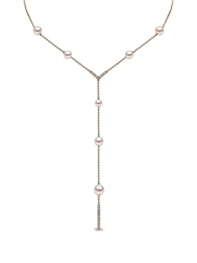 Yoko London Freshwater Pearl Diamond Trend Necklace In Metallic