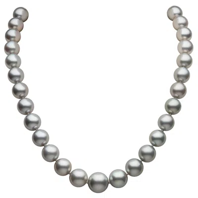 Pre-owned Yoko London Grey Tahitian Pearl Necklace In 18 Karat White Gold