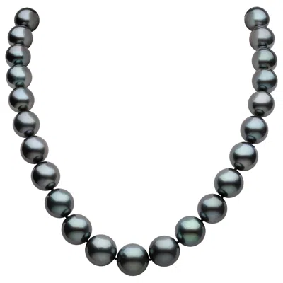 Pre-owned Yoko London Large Tahitian Pearl Necklace In 18 Karat White Gold
