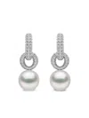 Yoko London O By Yoko Diamond And Pearl Earrings In Brown