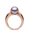 Yoko London O By Yoko Diamond And Pearl Ring In Gold