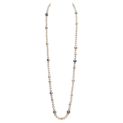 Pre-owned Yoko London Signature Multi-coloured Pearl Necklace In Multiple