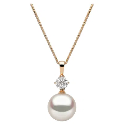 Pre-owned Yoko London South Sea Pearl And Diamond Pendant In 18 Karat Yellow Gold