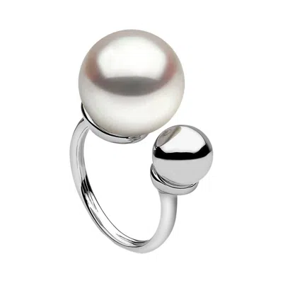 Pre-owned Yoko London South Sea Pearl Ring In 18k White Gold