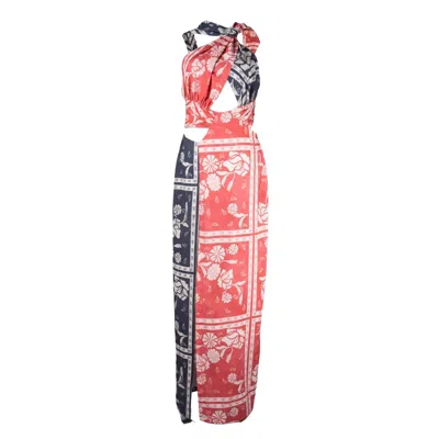 Yola Neme Women's Blue / Red Velera Dress In Blue/red