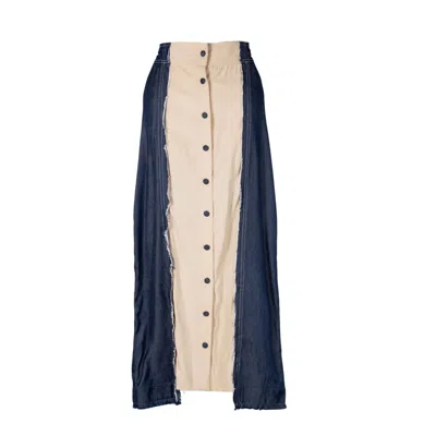 Yola Neme Women's Brown / Blue Yelena Skirt In Brown/blue