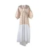 Yola Neme Women's Brown / White Lucia Dots Dress In Brown/white