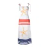 Yola Neme Women's White / Blue / Red Estrella Del Mar Dress In White/blue/red
